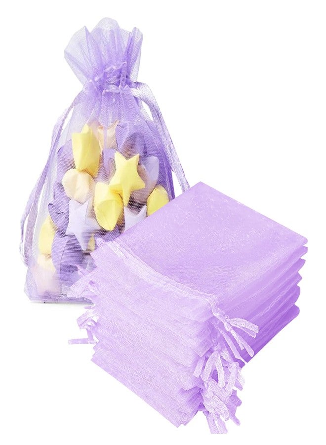FACATH 2x3 Inch Organza Bags Purple Small Gift Bag Small Jewelry Pouches Sheer, Elegant & Versatile for Gifts, Jewelry & Storage - Image 1